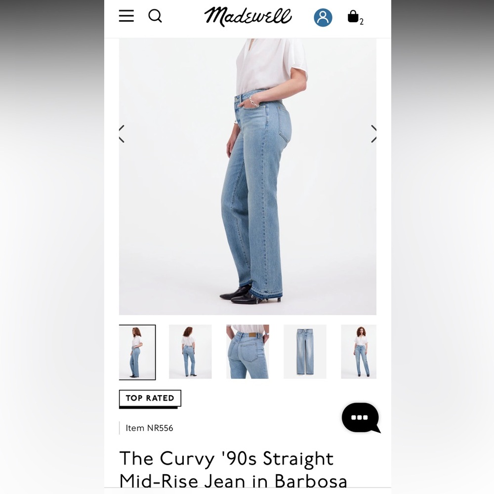 Madewell Blue Straight Leg Jeans